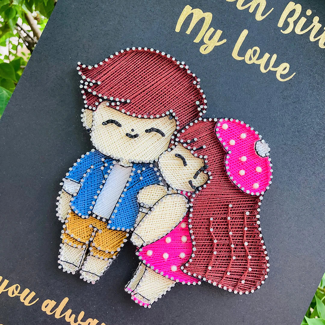 Couple Kissing String Art