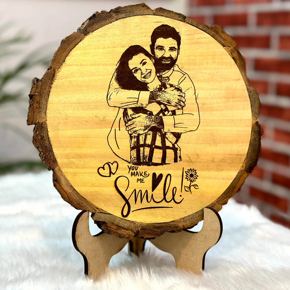 “Save The Date” Slice Wooden Frame