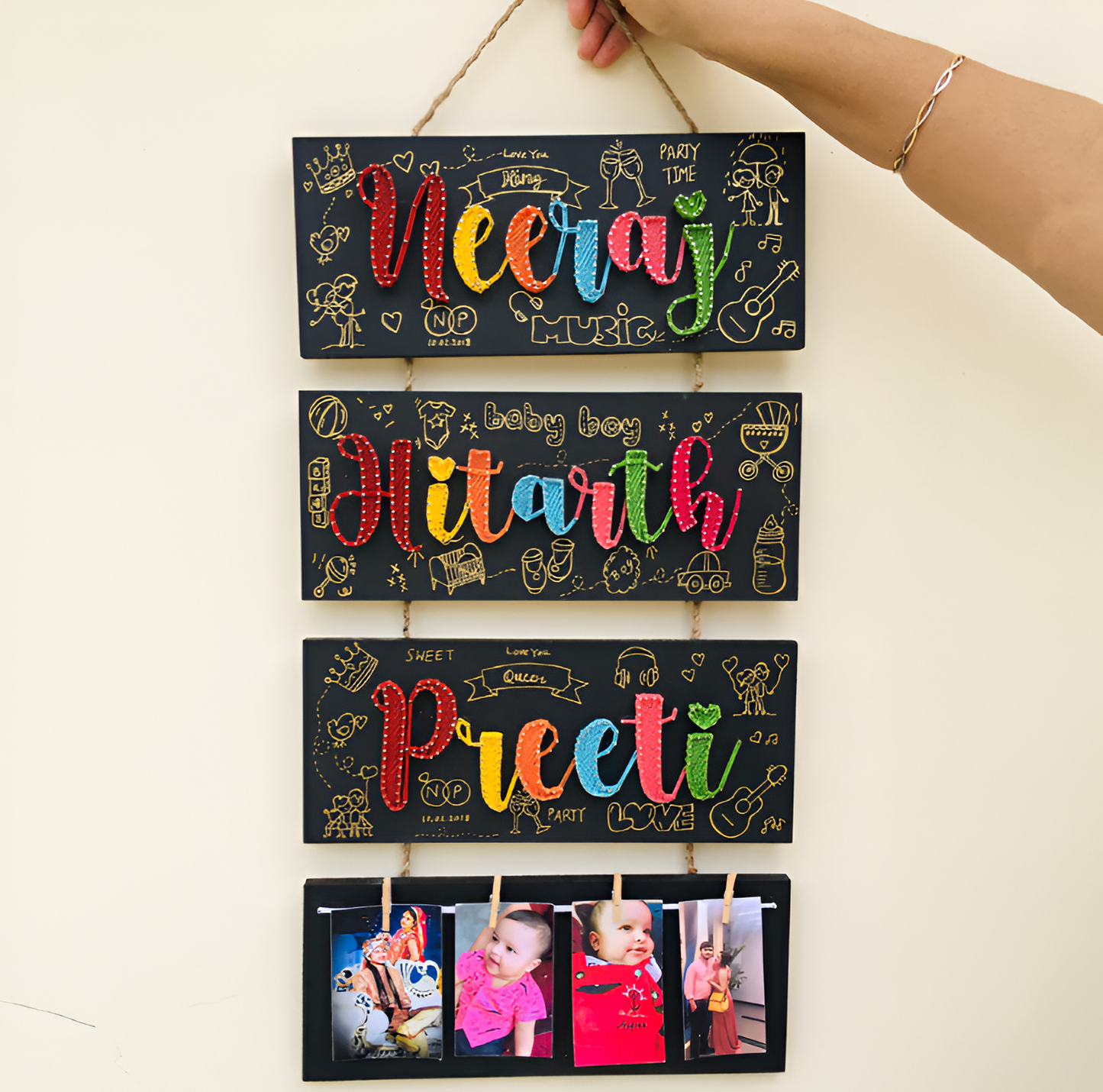 String Art Family Nameplates With Pics