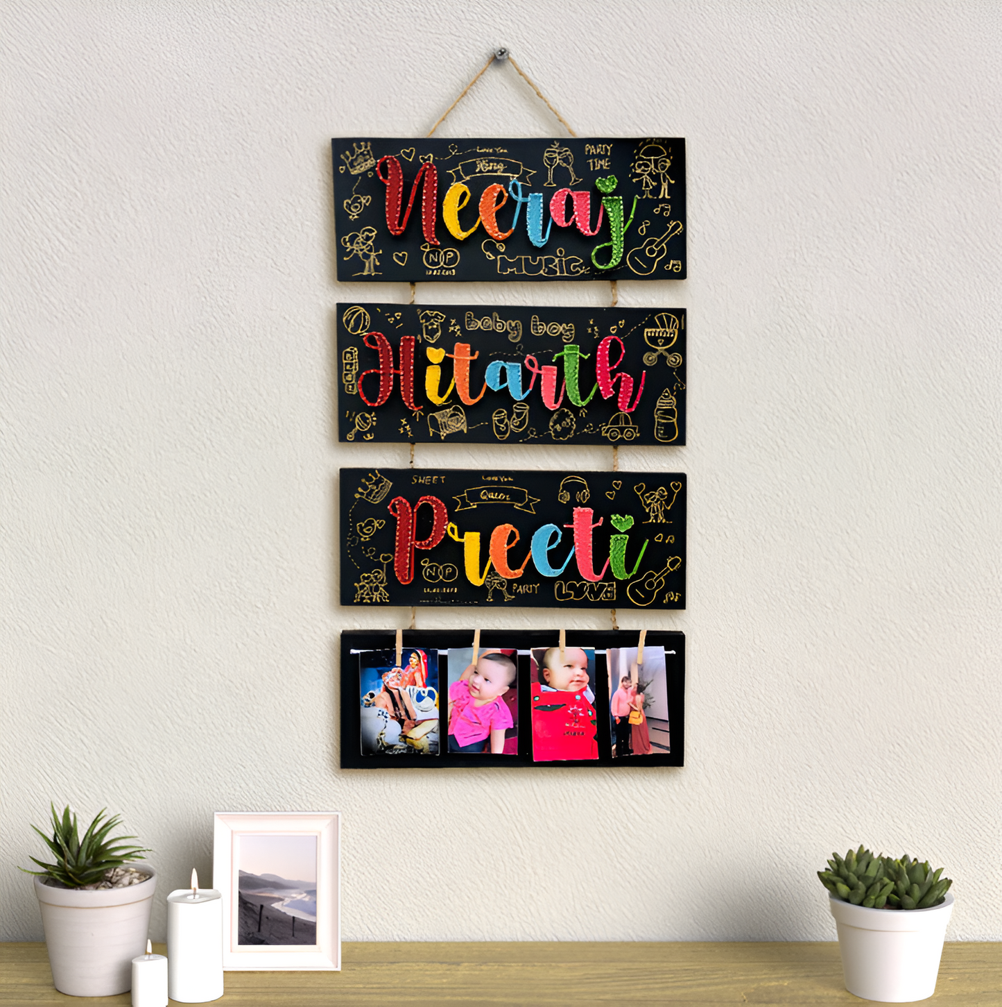 String Art Family Nameplates With Pics