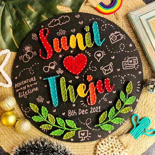 Leafy : String Art for Two Names