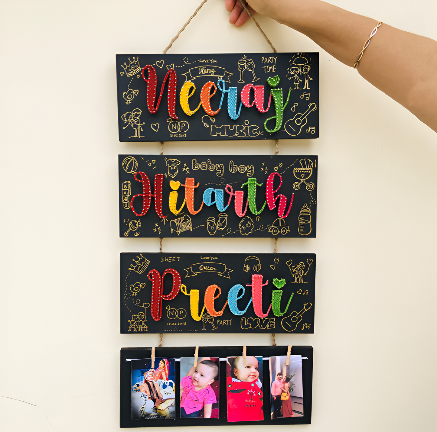 String Art Family Nameplates  With Pics